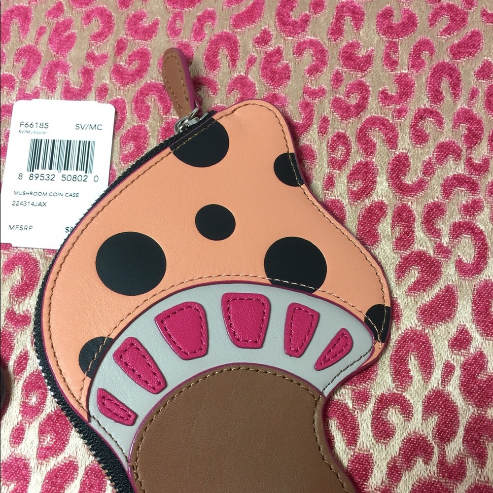 🟣 2 COACH MUSHROOM COIN PURSE BAG & KEY FOB. This listing is for 2 items. - Picture 2 of 8